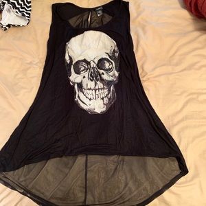 Torrid 3x skull hi-lo tank top